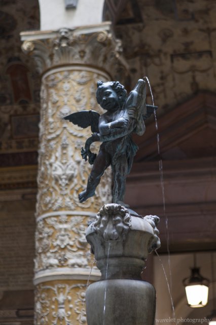 Putto with Dolphin by Andrea del Verrocchio, Palazzo Vecchio, Florence Putto with Dolphin by Andrea del Verrocchio, Palazzo Vecchio, Florence