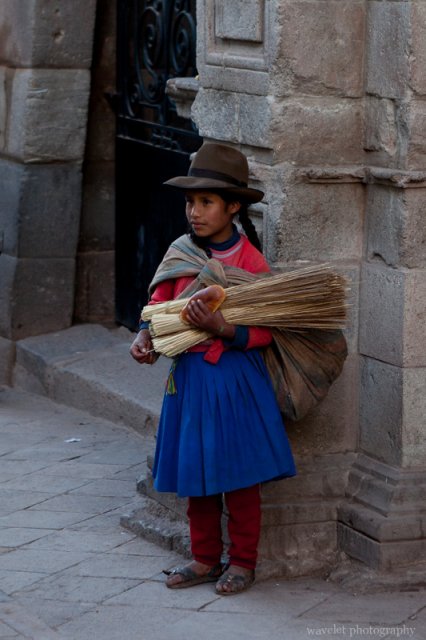 Girl on her way home, Cusco Girl on her way home, Cusco