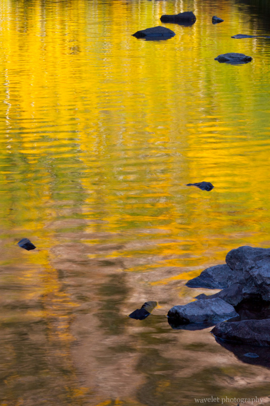 Reflection of the fall color, Maroon Bells, Colorado
