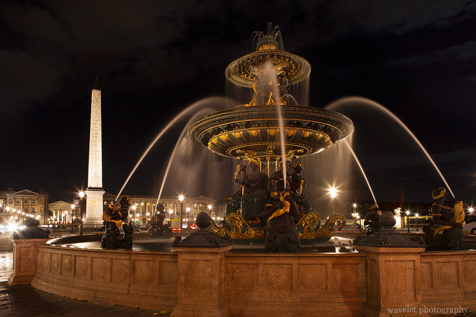 La Fontaine des Mers and Obelisk at Place de la Concorde, Paris