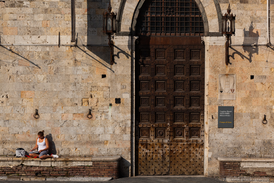 Santa Maria della Scala in the morning sun, Siena